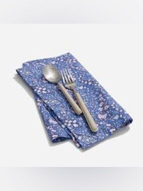 J. Crew NWT Limited Edition Blue Liberty Floral Cotton Napkins - Blue and Pink